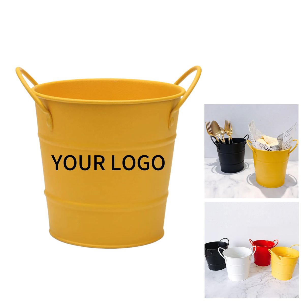 Reusable Metal Snack Bucket for Serving Treats 4
