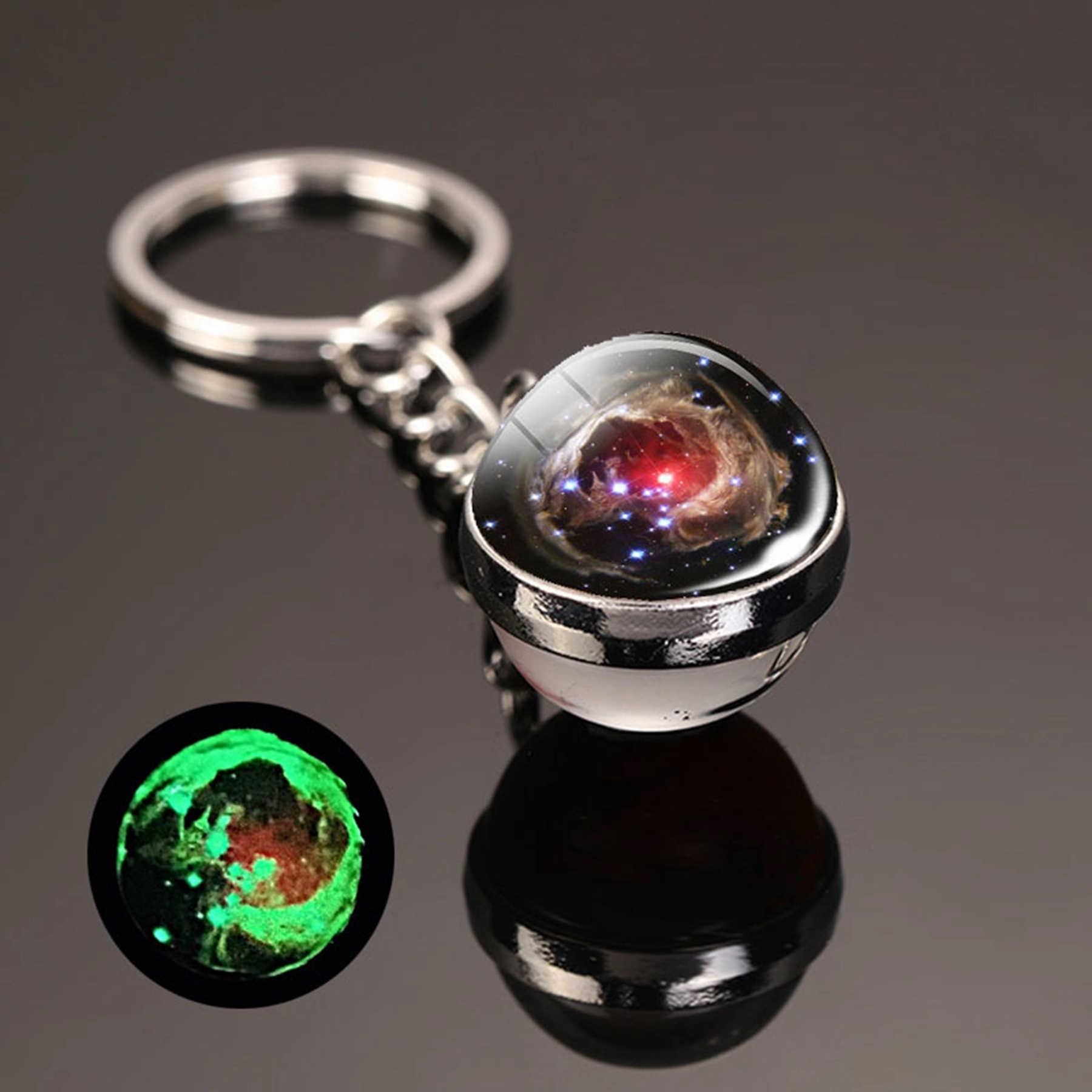 Glow in the Dark Crystal Ball Key Chain 18