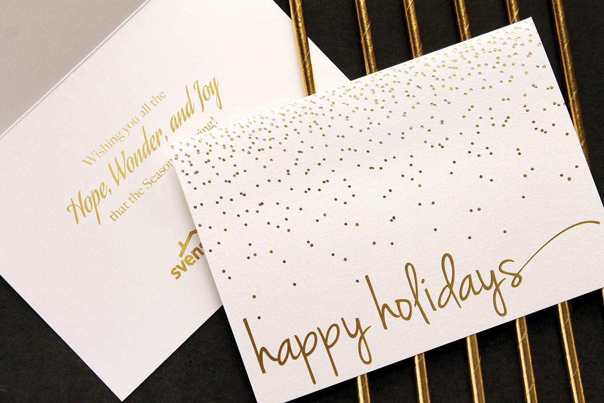 Premium Confetti Happy Holidays Greeting Card 6