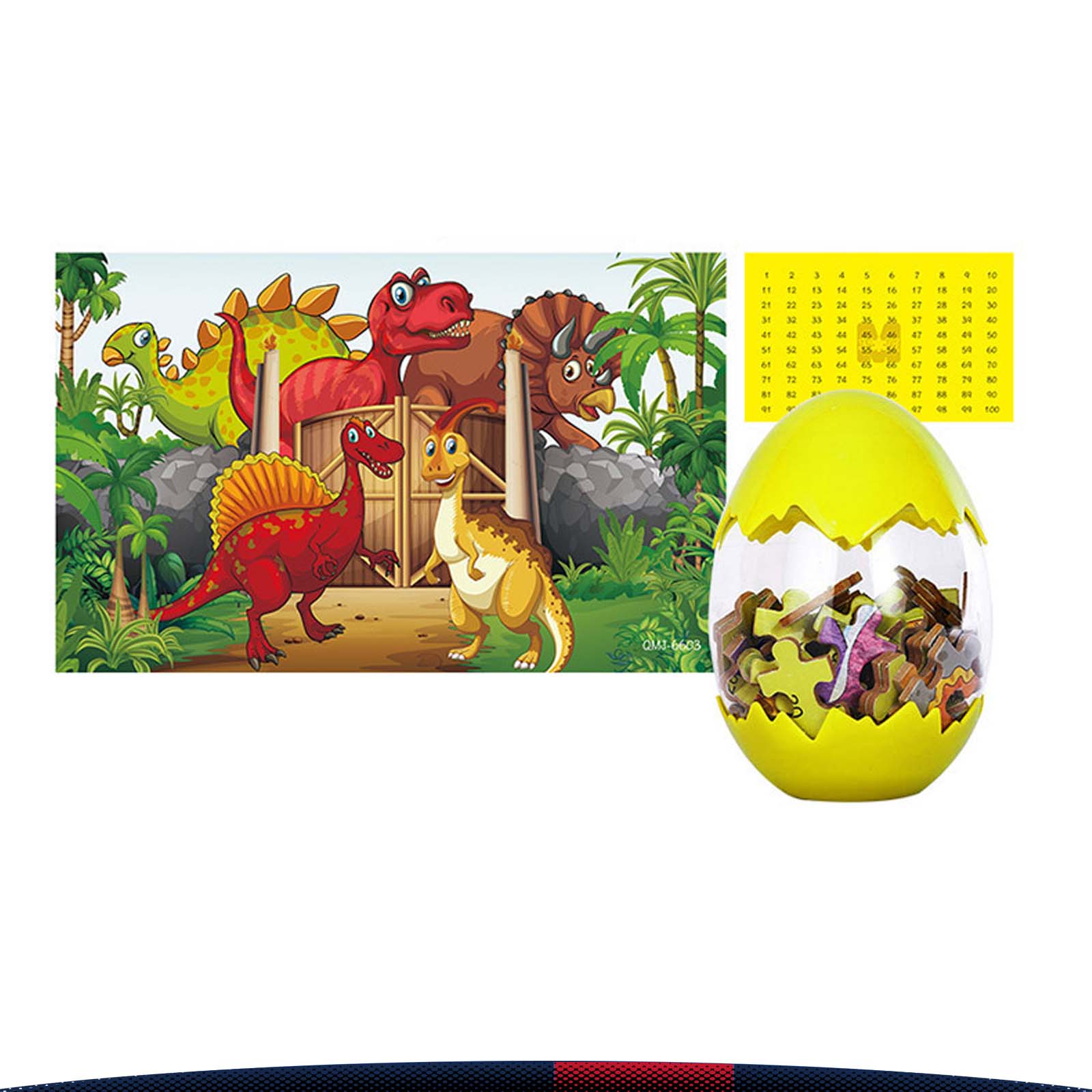 Dinosaur Egg 60pcs Wooden Puzzle 8