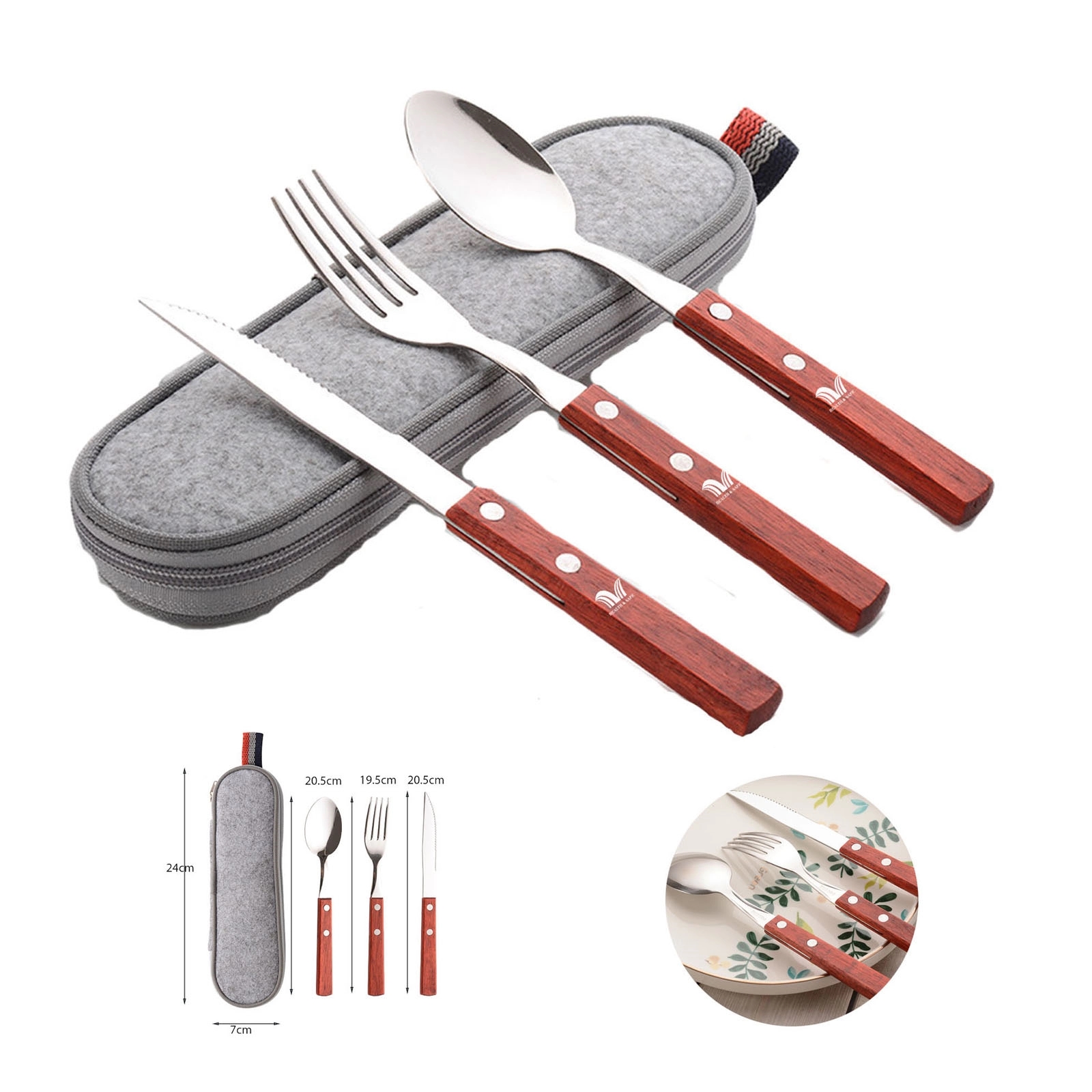 Stainless Steel Travel Utensils With Case 1