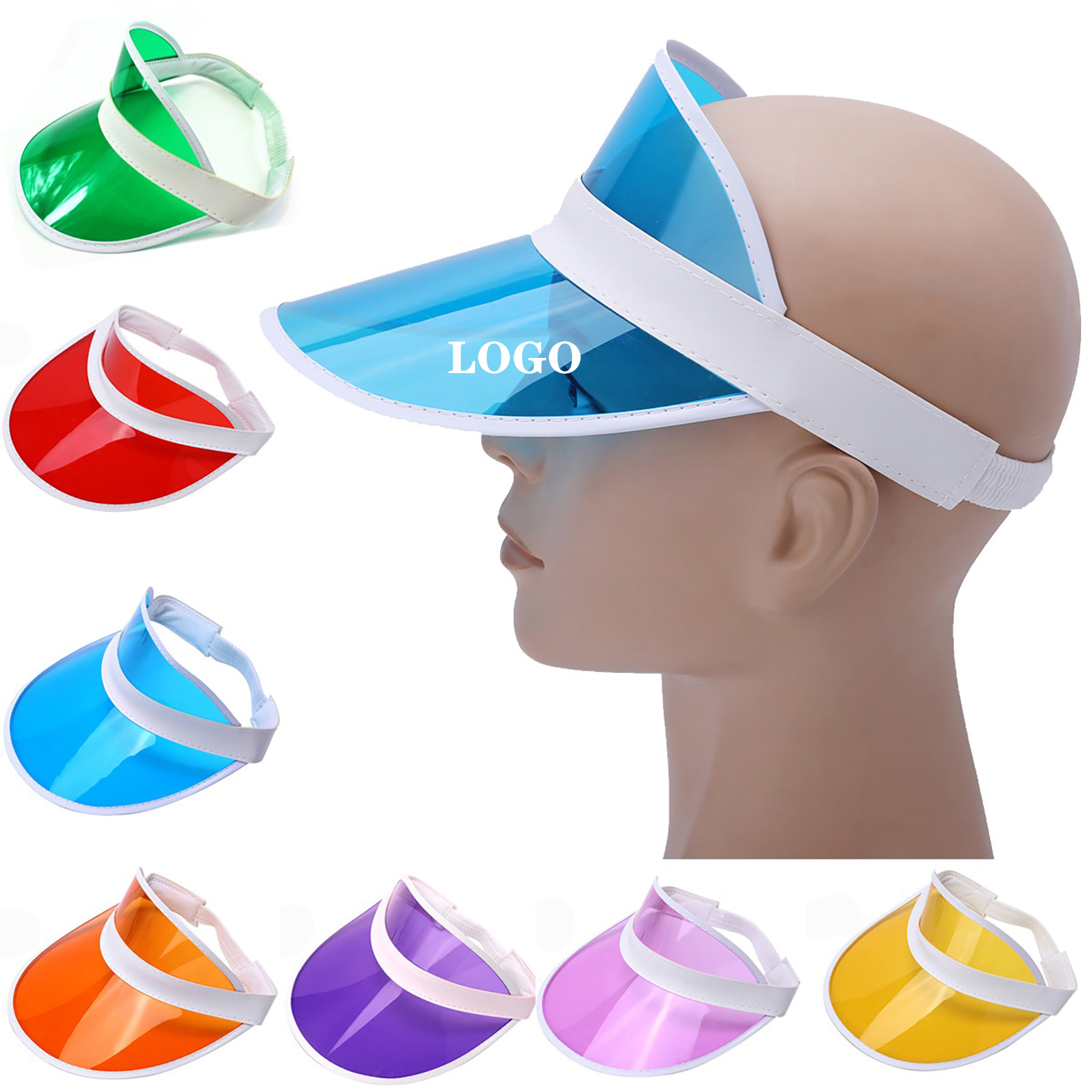 MOQ50pcs PVC Sun Visor Cap 2