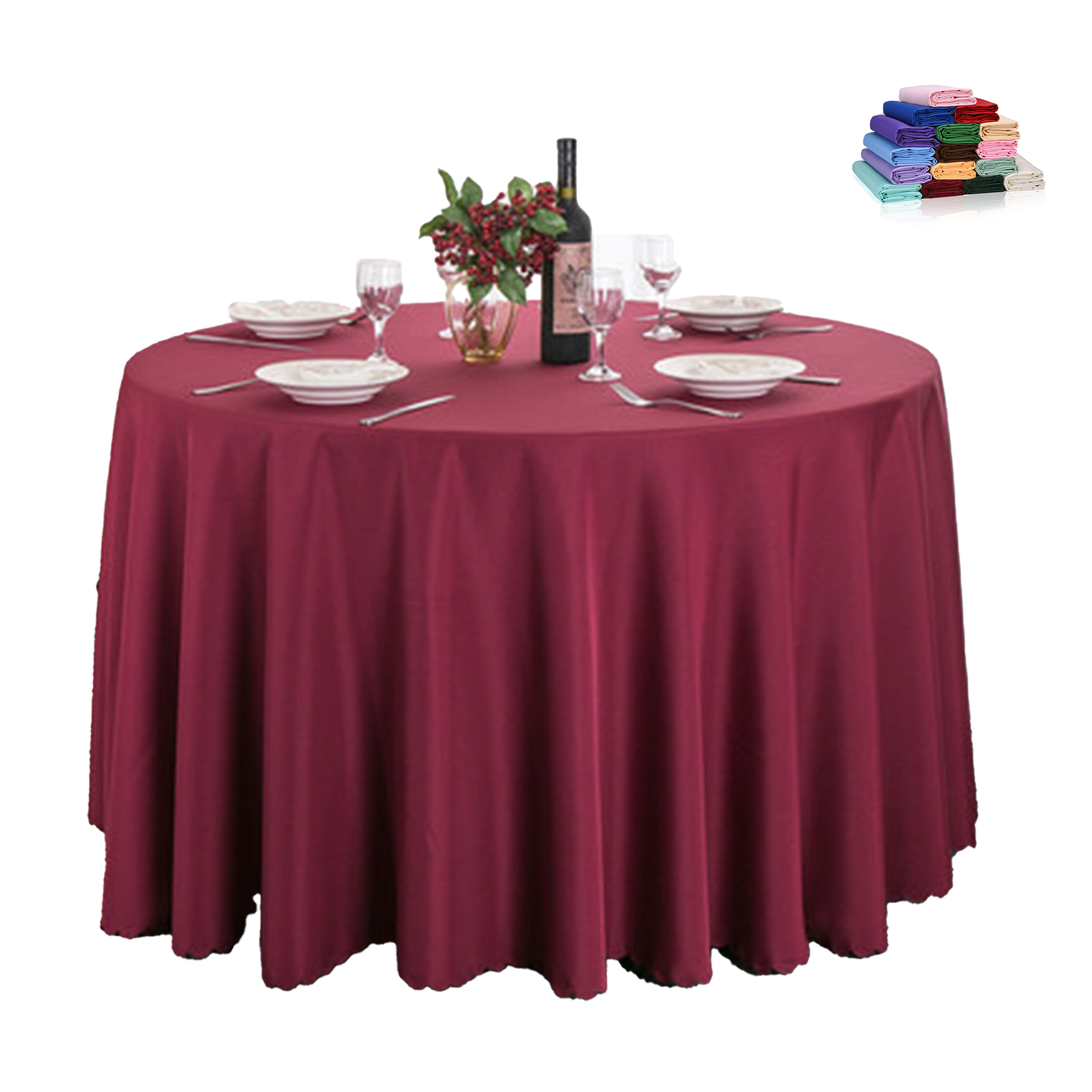 Round Table Cloth For Dinner Party 2