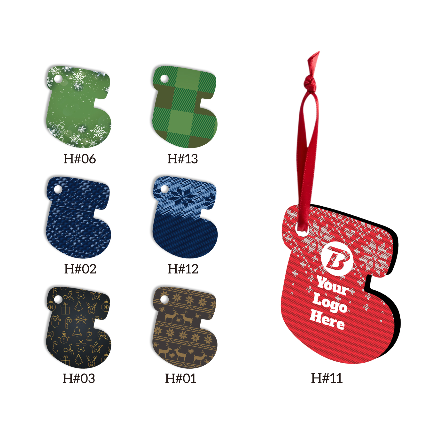 Free Shipping Full Color Christmas Ornament - Socking 3