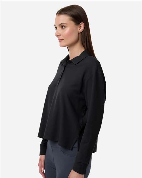 Women's Beyond Long Sleeve Loose Polo - A1008 7