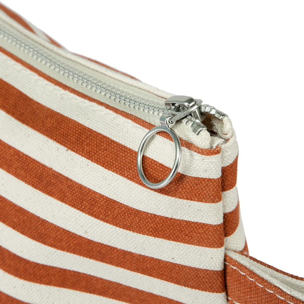 12 Oz. Medium Weight Canvas Stripe Makeup Bag 4