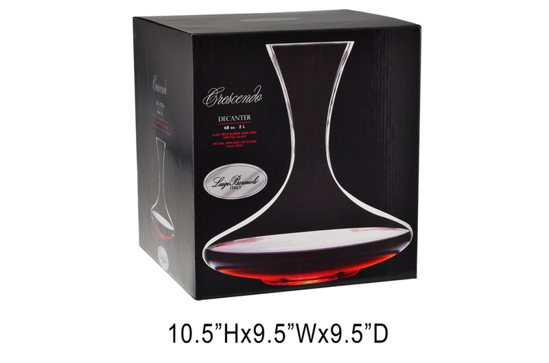 68 oz. Crescendo Decanter, custom glassware with logo imprint 2