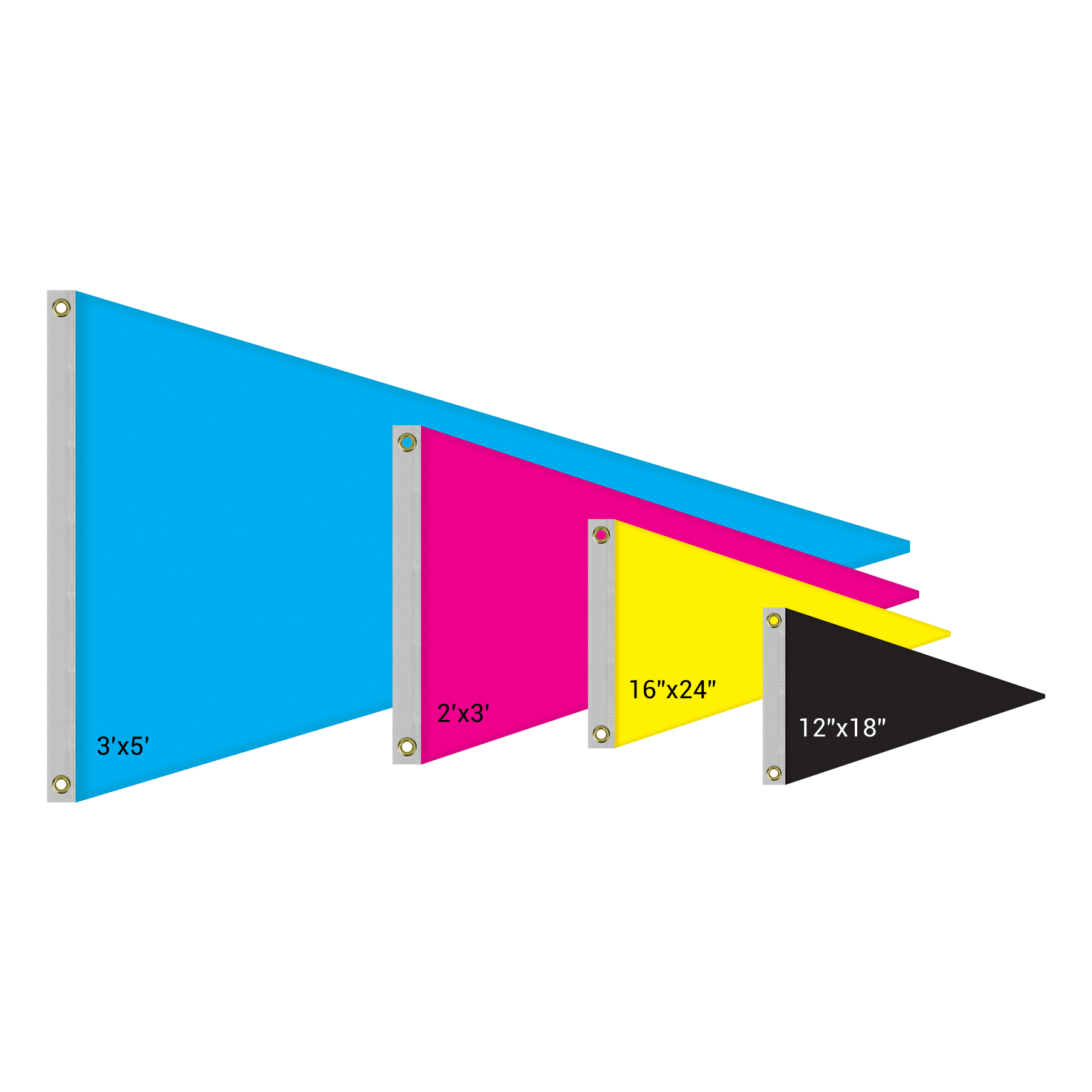 Single Reverse Knitted Polyester Pennant Boat Flag (36"x60") 9