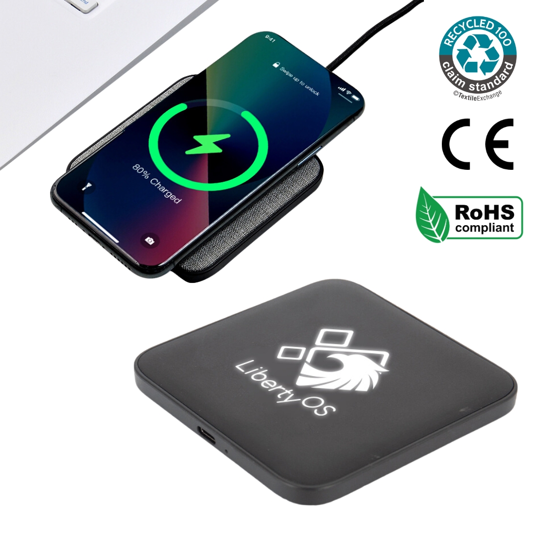 EcoTech Eco-Friendly 15W Wireless Fast Charging Power Bank with Light-Up Logo 8