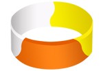1" Embossed Color Segmented Silicone Wristbands 1