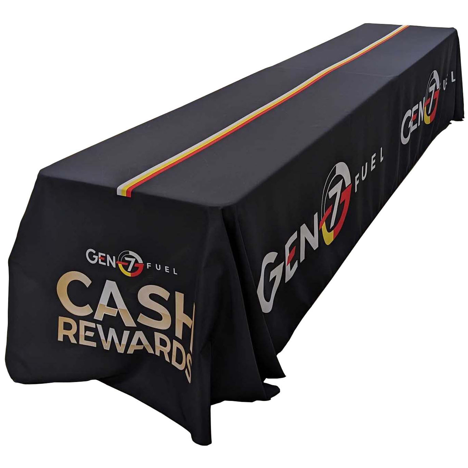 24 Hr Express Ship - Sublimated Table Cloth for 12' table (or 2 x 6' tables combined), Closed Back 5