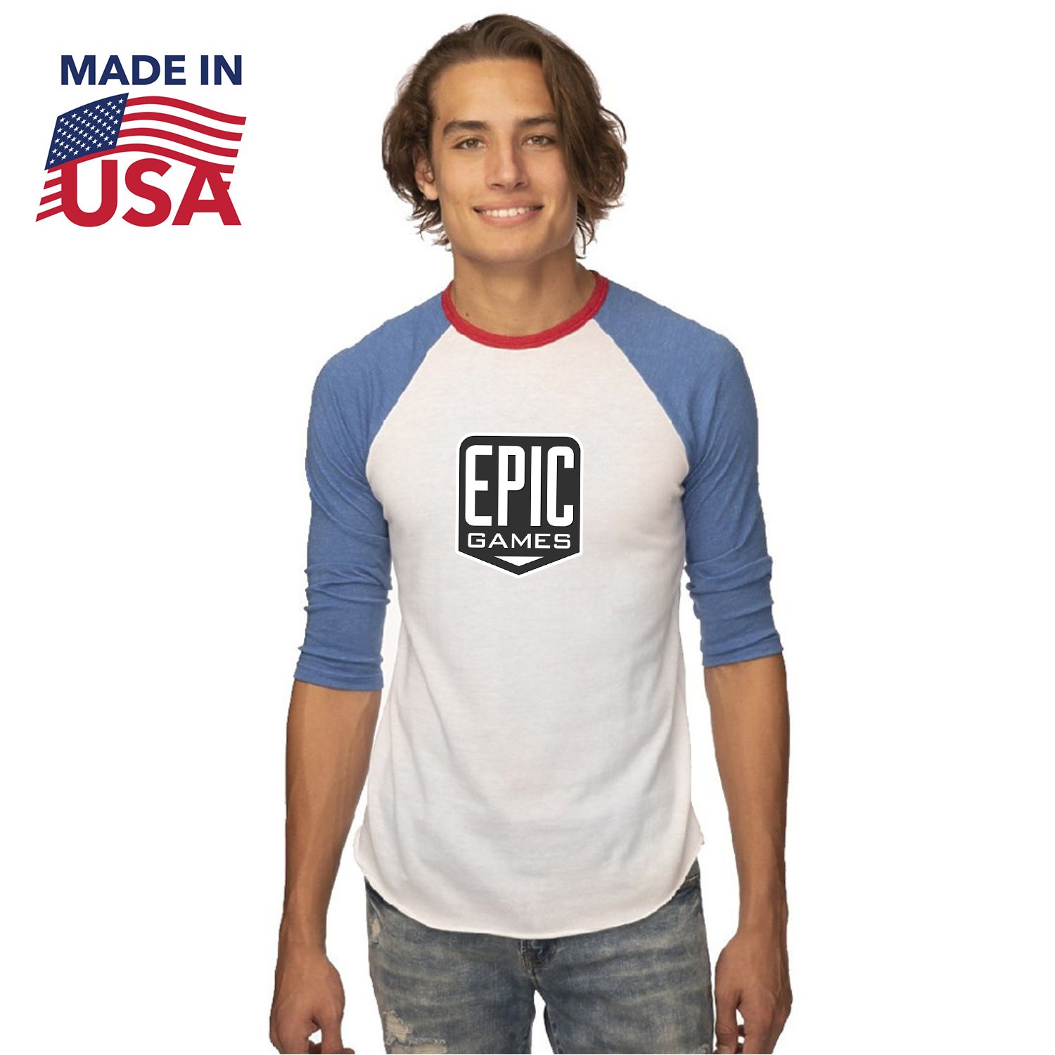 USA Made Unisex Americana Raglan Baseball Shirt 2
