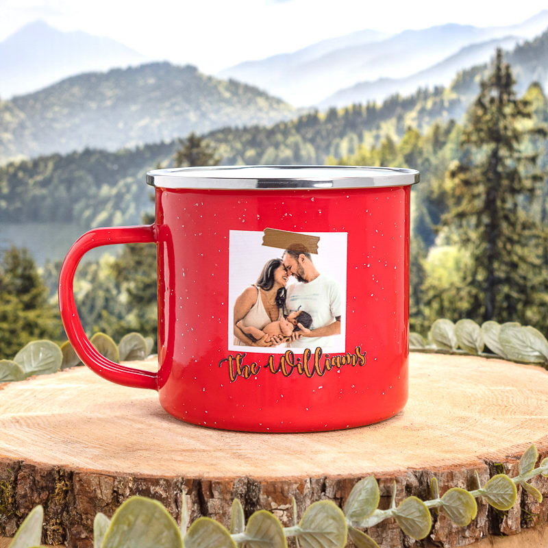 16 Oz Custom Campfire Metal Mug 3