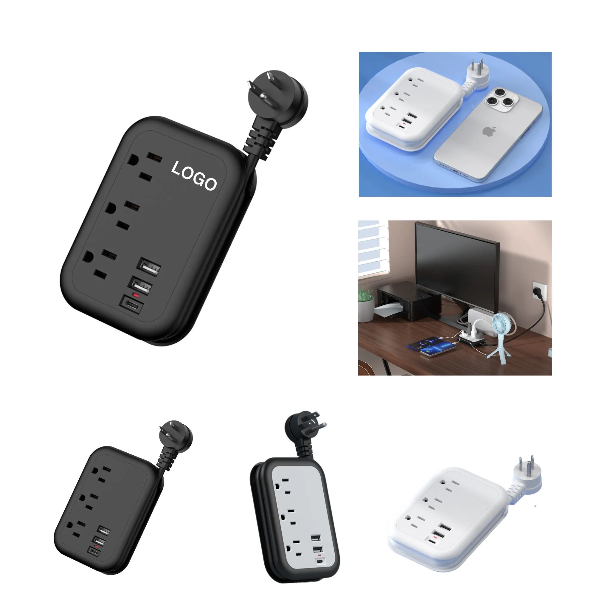 Three Hole Smart Usb Travel Plug in Board 2