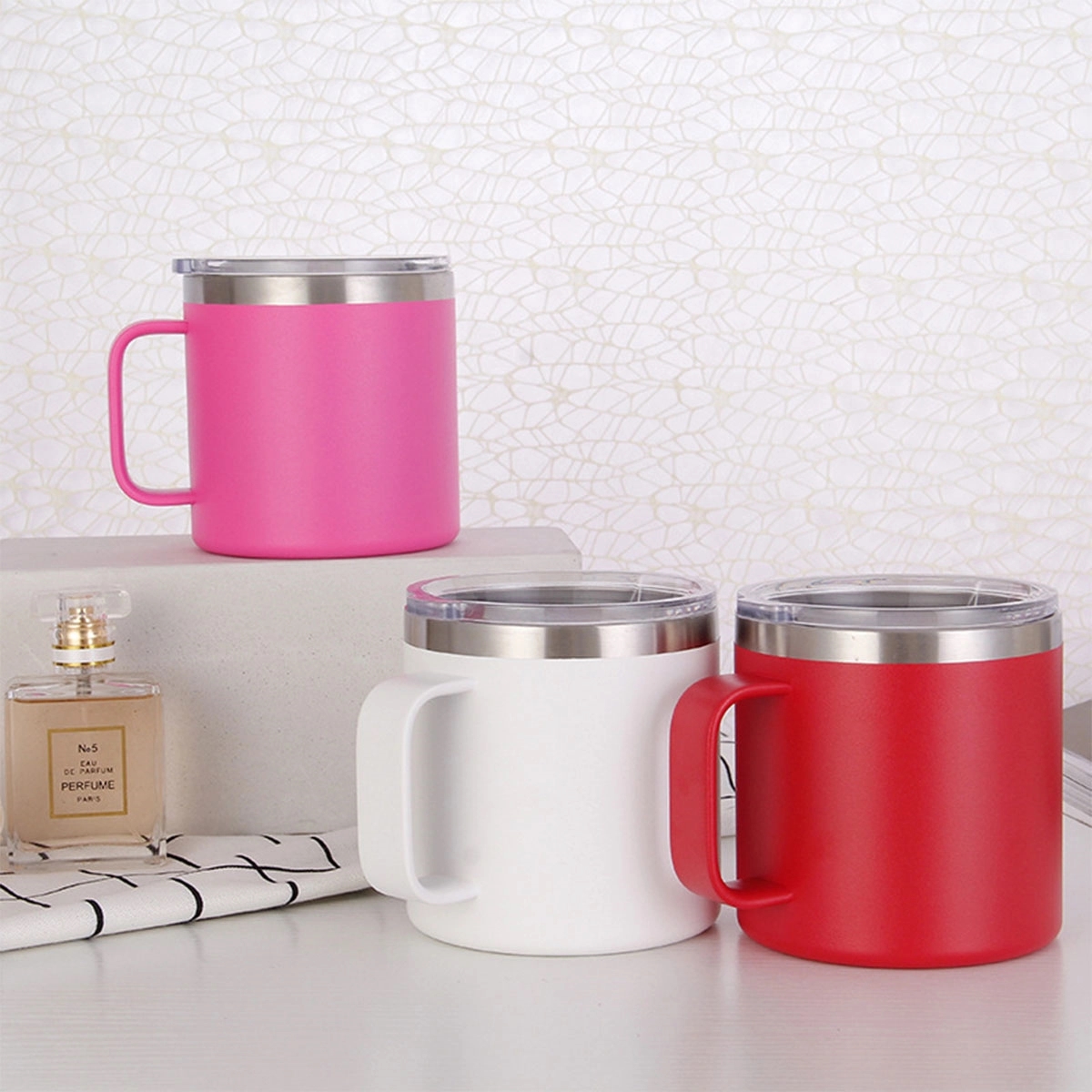 Vacuum Insulated Coffee Mug With Lid-14Oz 2