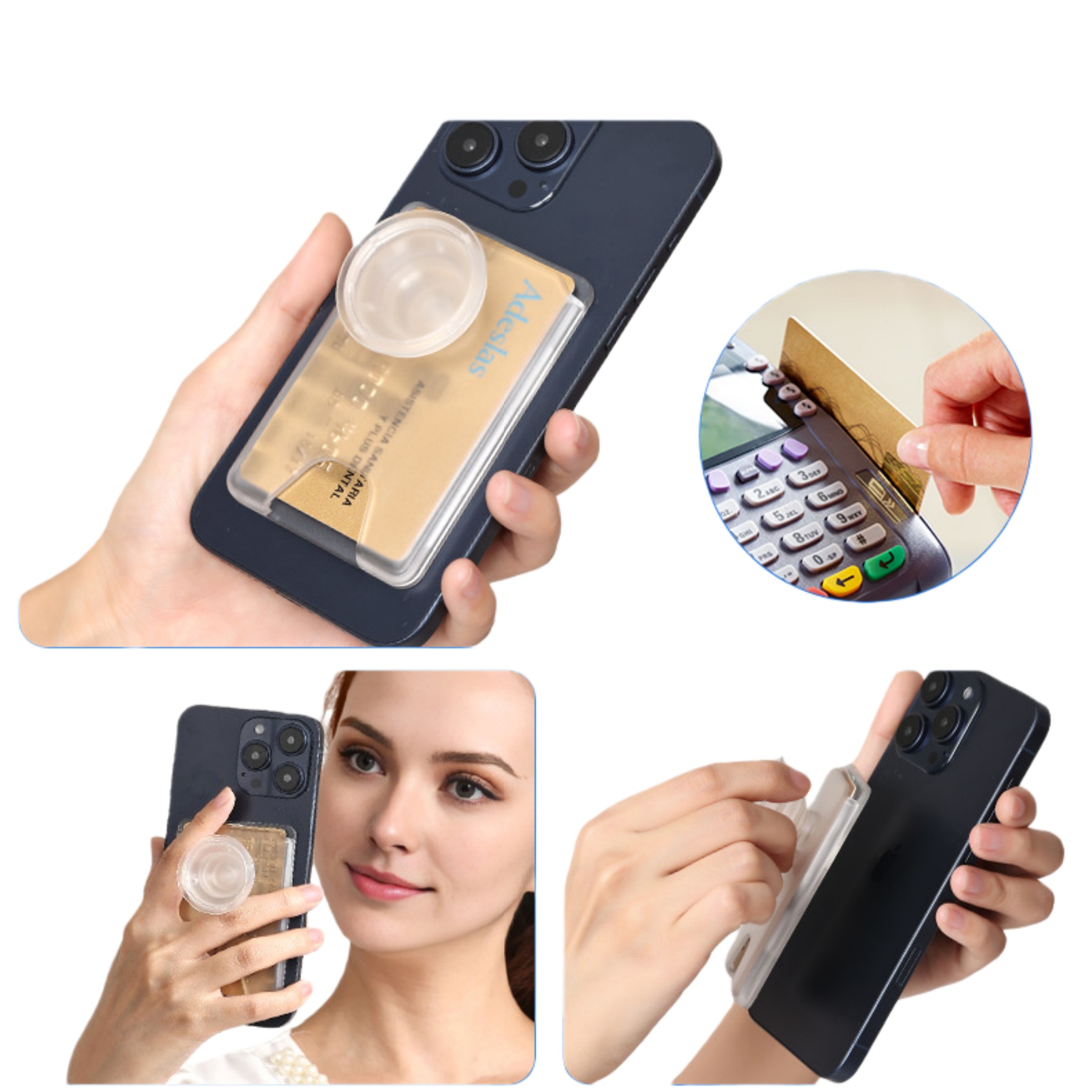 Magnetic Phone Grip and Stand with Card Holder 8