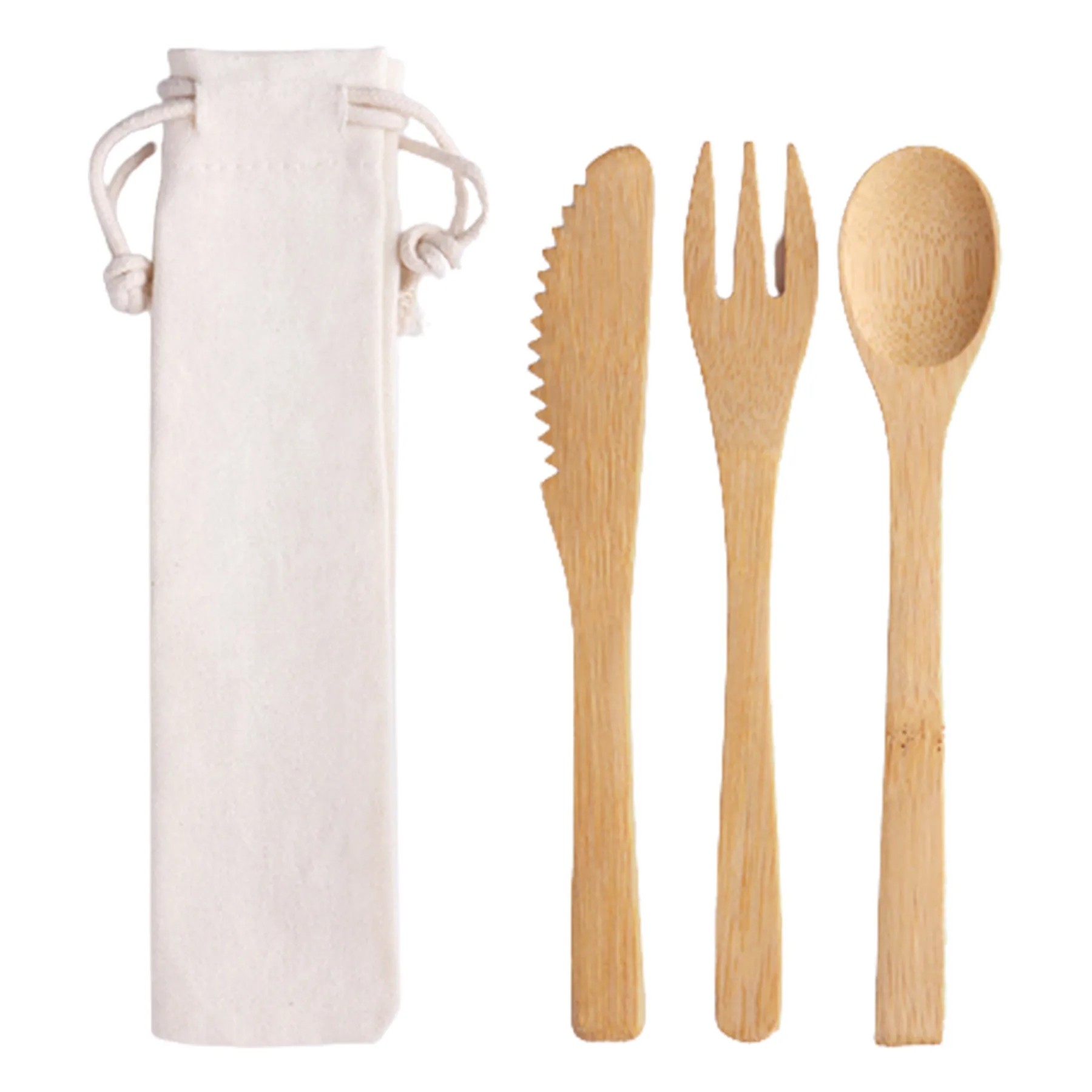 Reusable Bamboo Cutlery Utensils Set 2