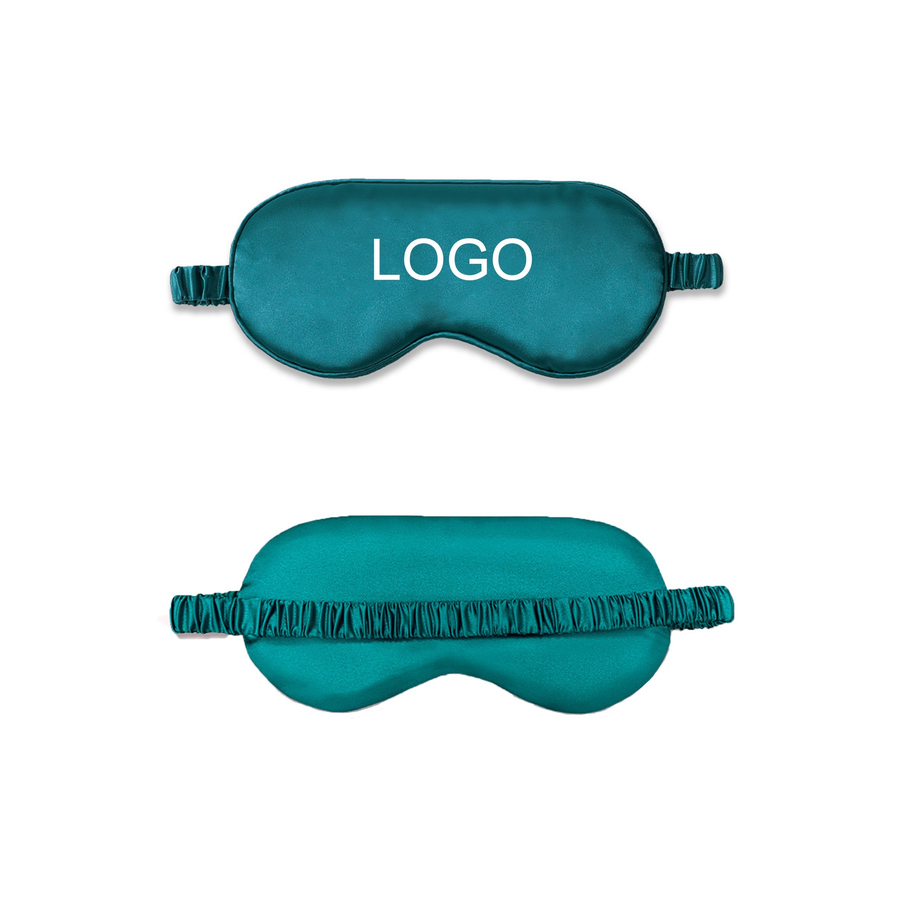 Imitated Silk Fabric Eye Mask With Elastic Strap