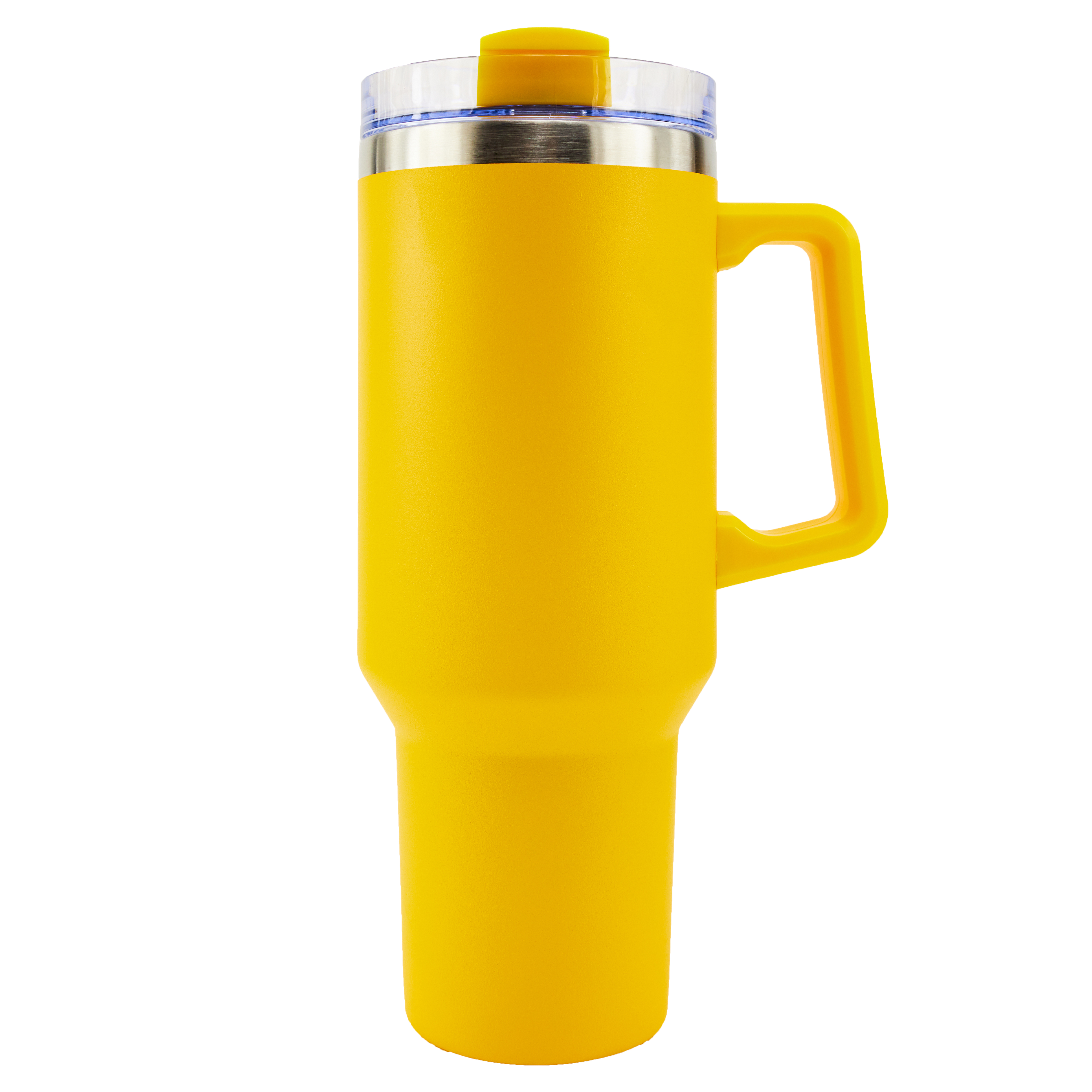 Oceanside 40oz Double Wall Stainless Steel Vacuum Insulated Tumbler with Handle and Straw (Yellow)