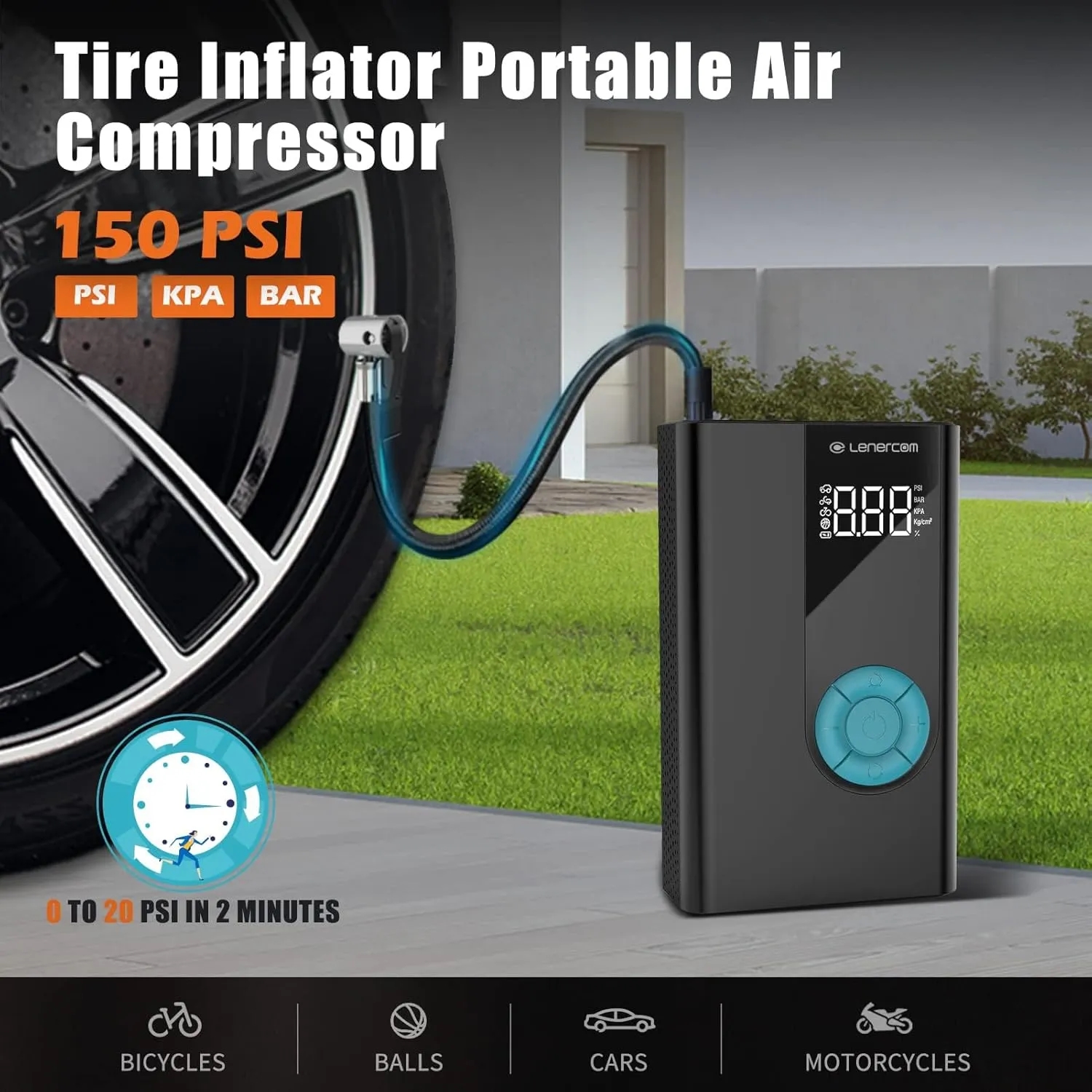Jump Starter with Air Compressor 3