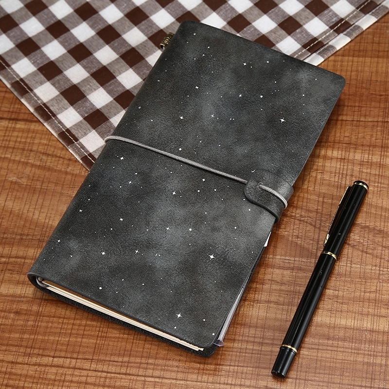 PU Leather Starry Business Travel Journal Pocket Notebook 7