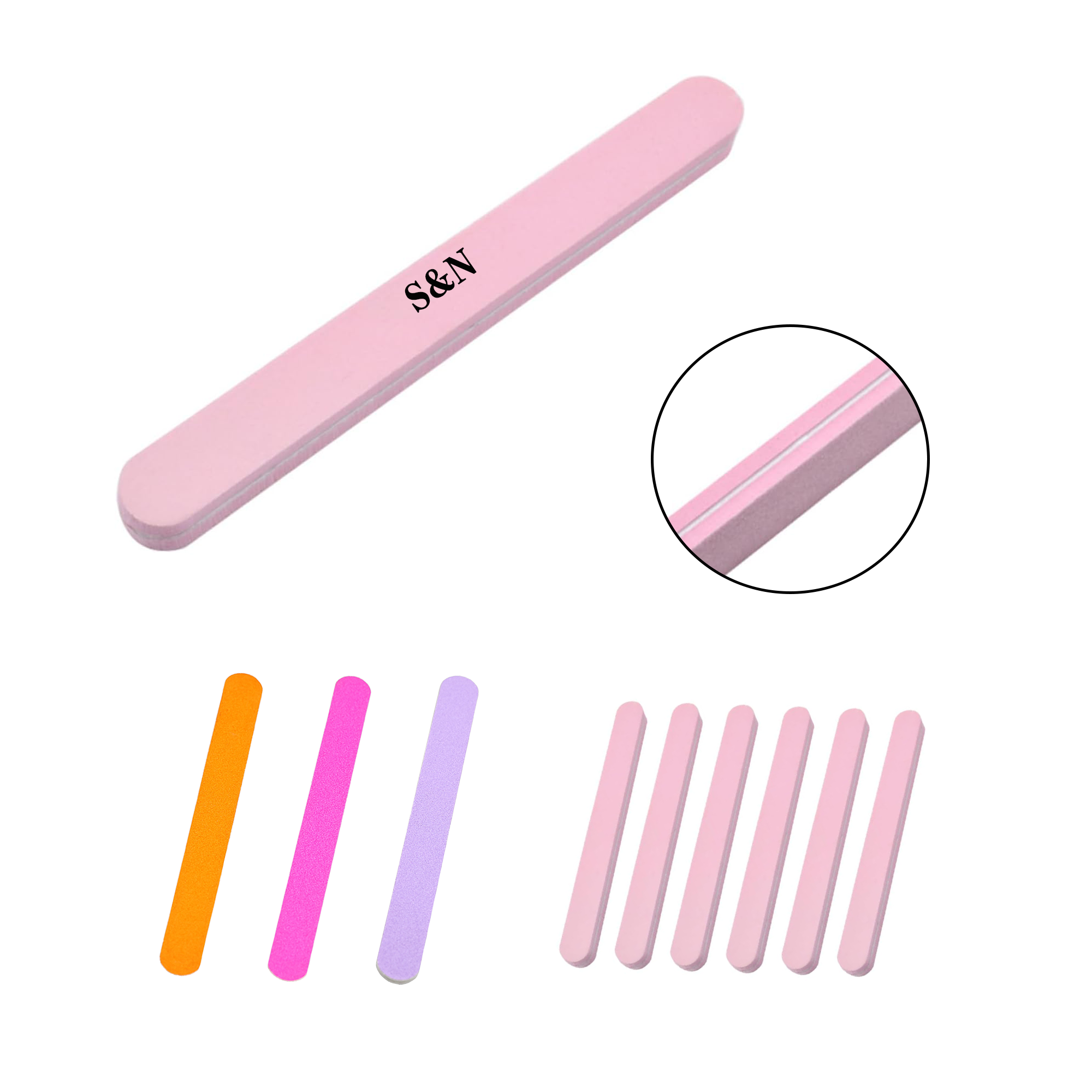 Double Sided Sponge Polishing Strips Nail Manicure File 3