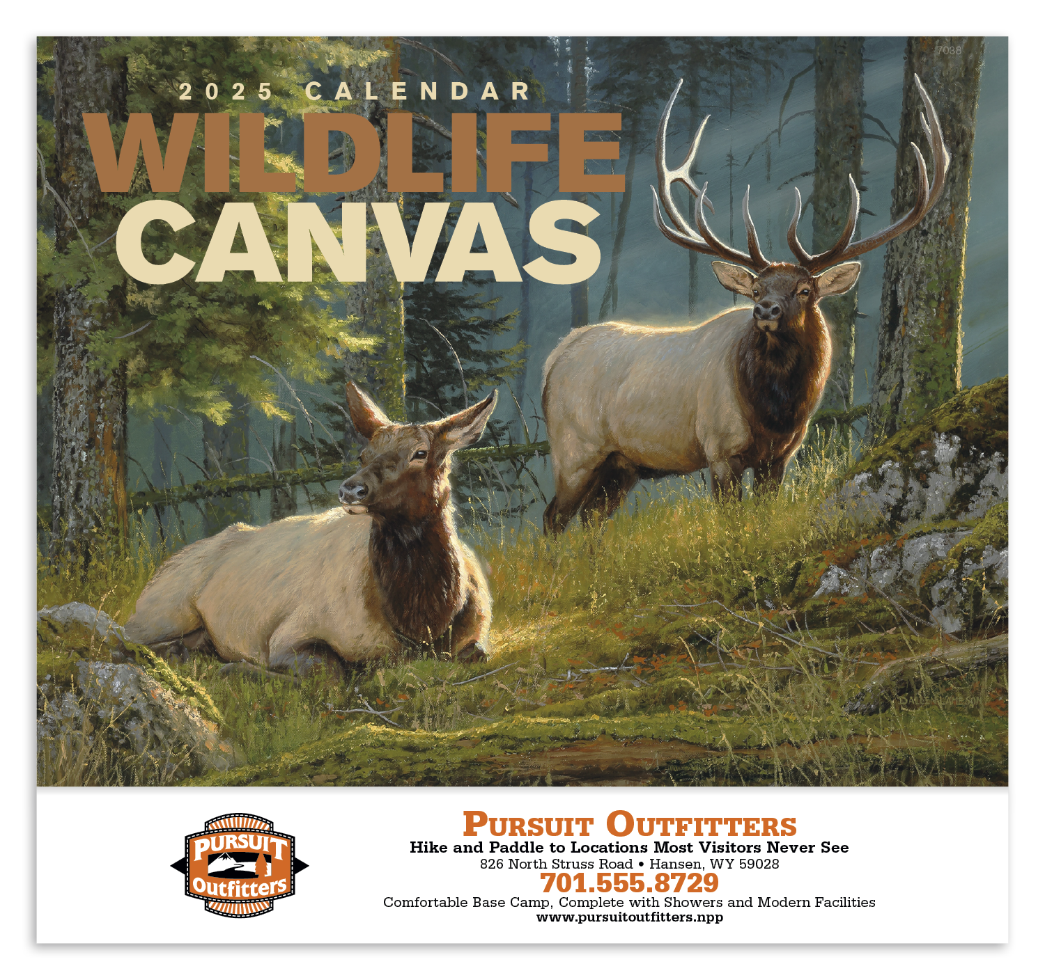 Good Value™ Wildlife Canvas - Stapled Calendar 16