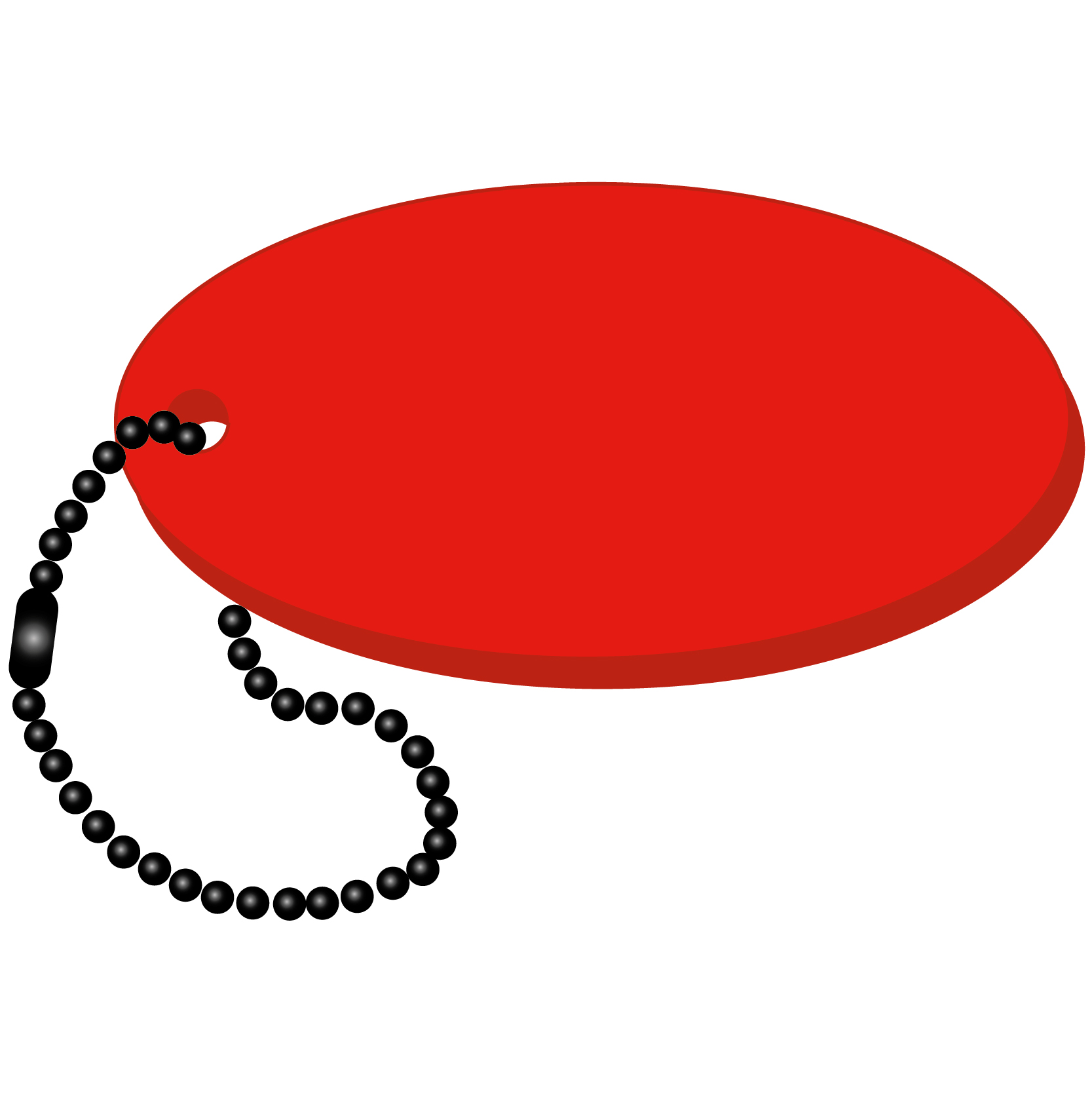 Oval Key Tag 16