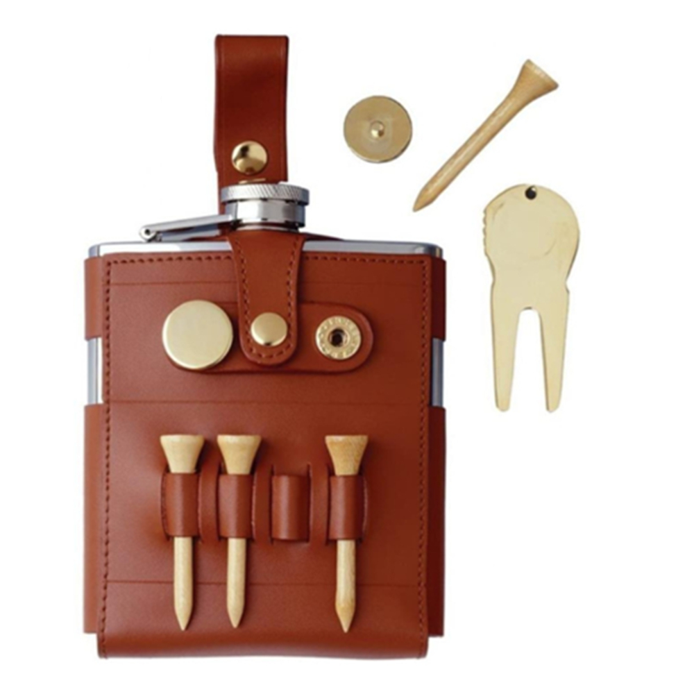 Leather Golf Tees Holder Liquor Case 6
