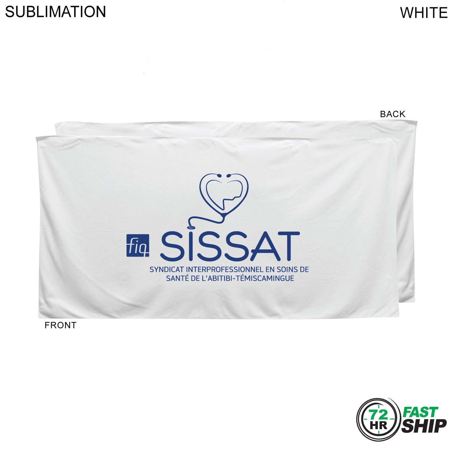 72 Hr Fast Ship - Heavier weight, Plush Velour Terry Cotton Blend White Beach Towel, 30x60 5