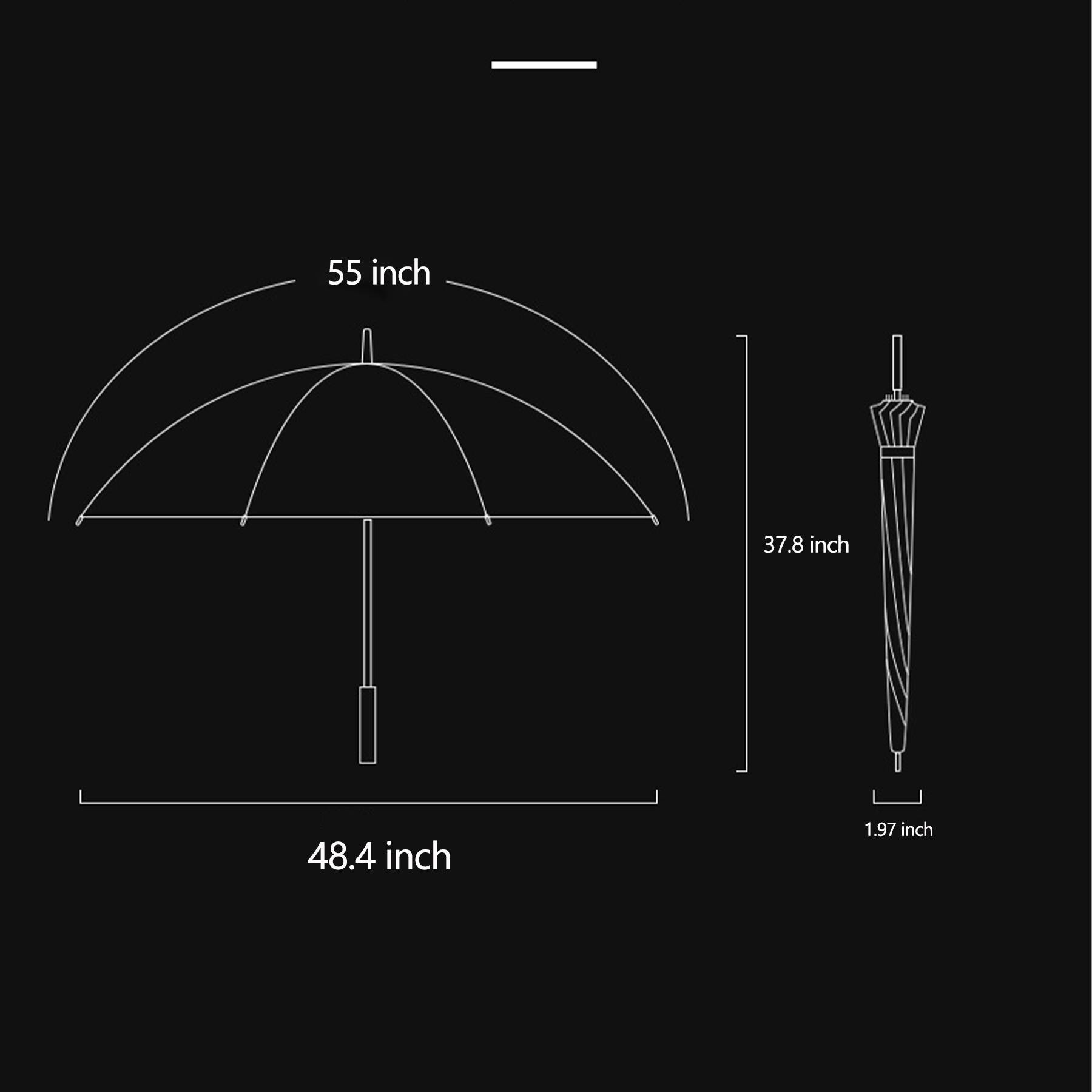 Large Umbrella with Wooden Handle for Rain 4