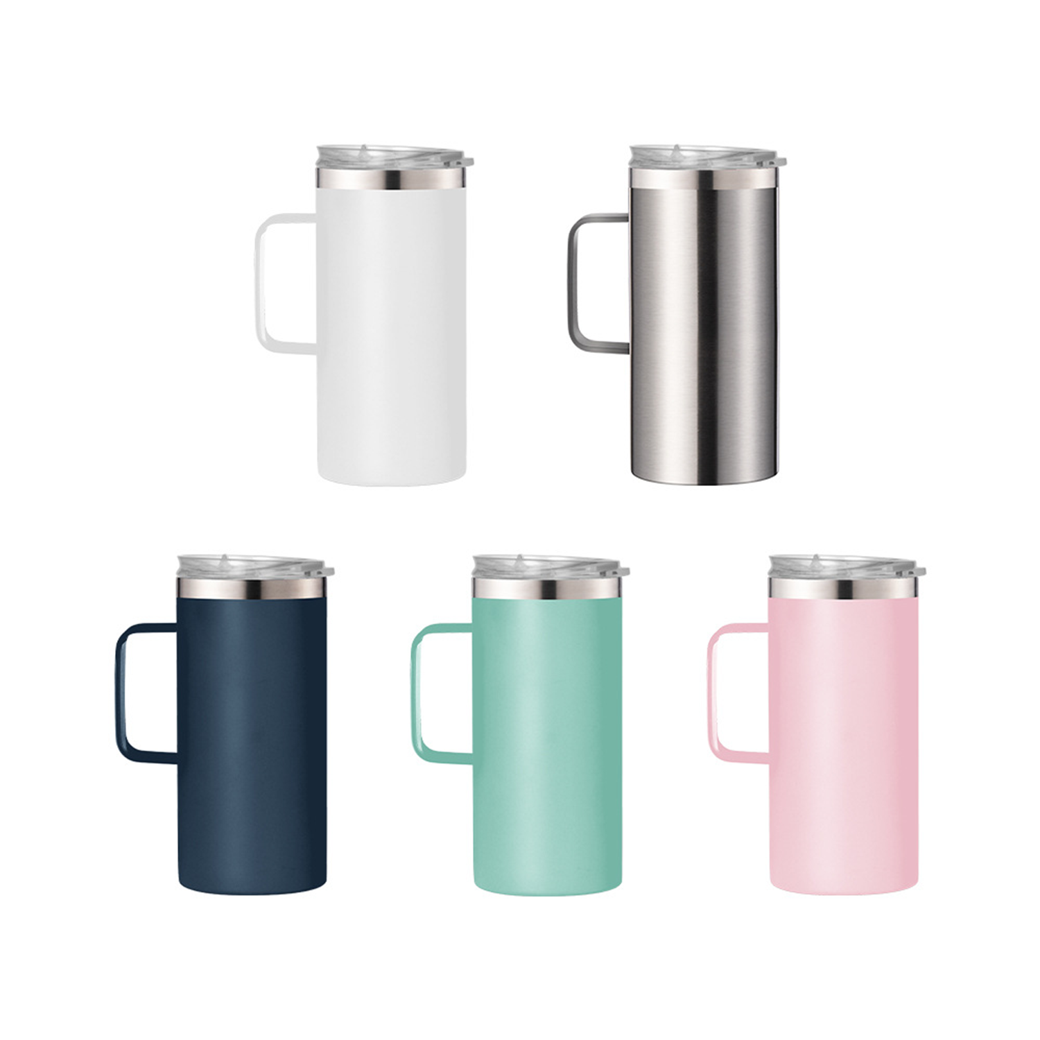 15Oz Insulated Travel Mug With Handle 2