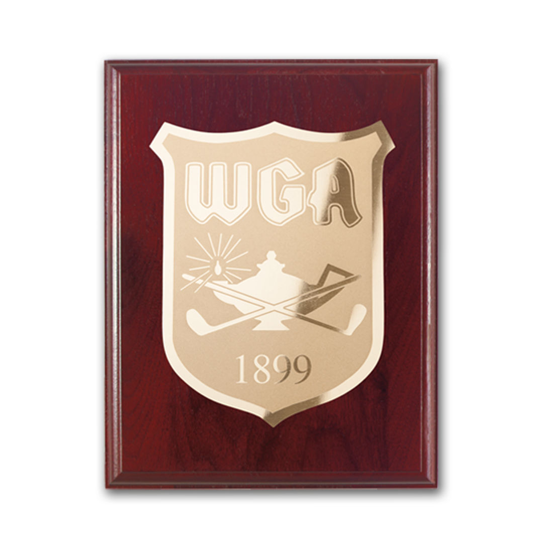 Etch/Frosted Plaq - Mahogany/Gold 5