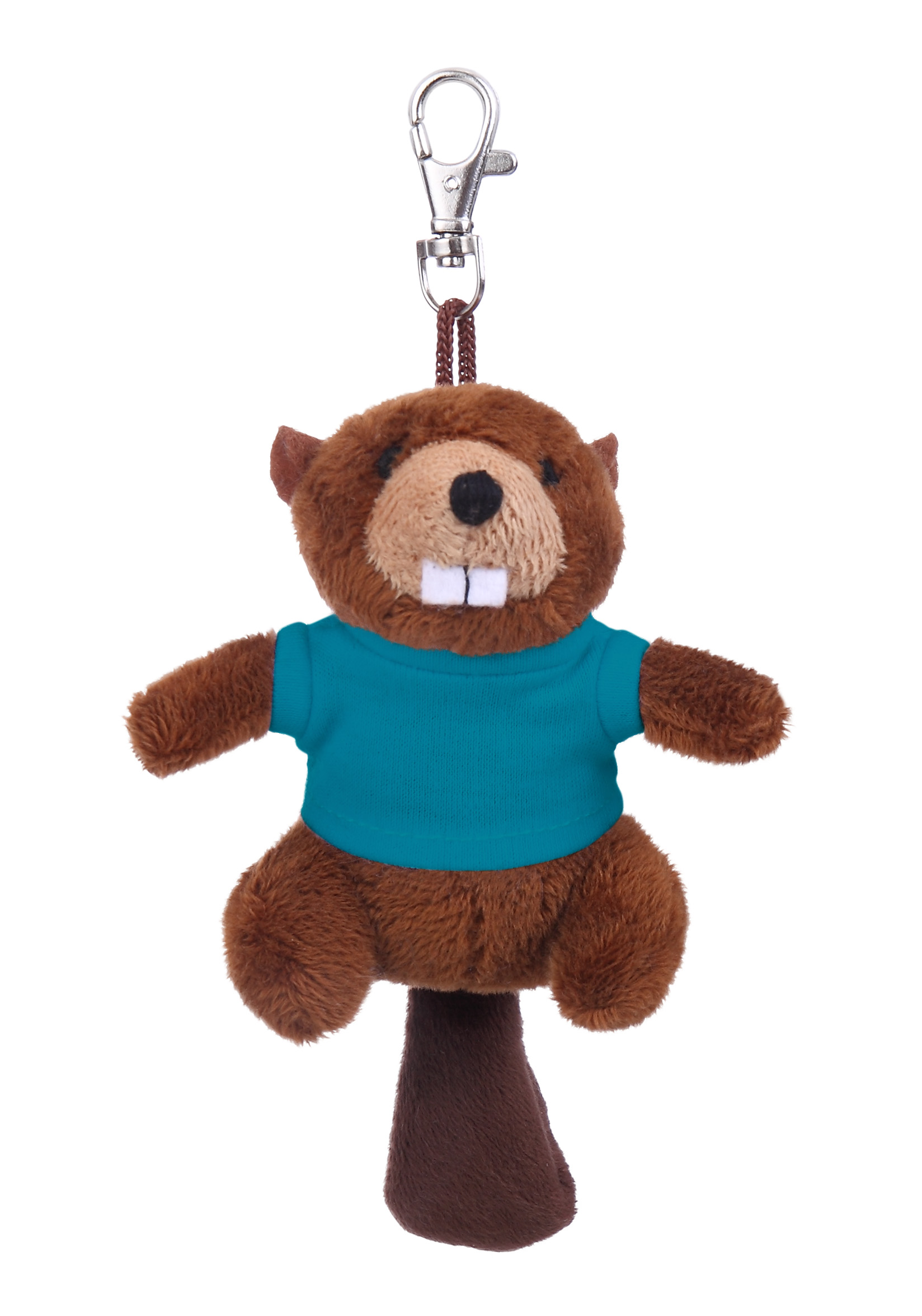 Soft Plush Beaver Keychain with Tee 1
