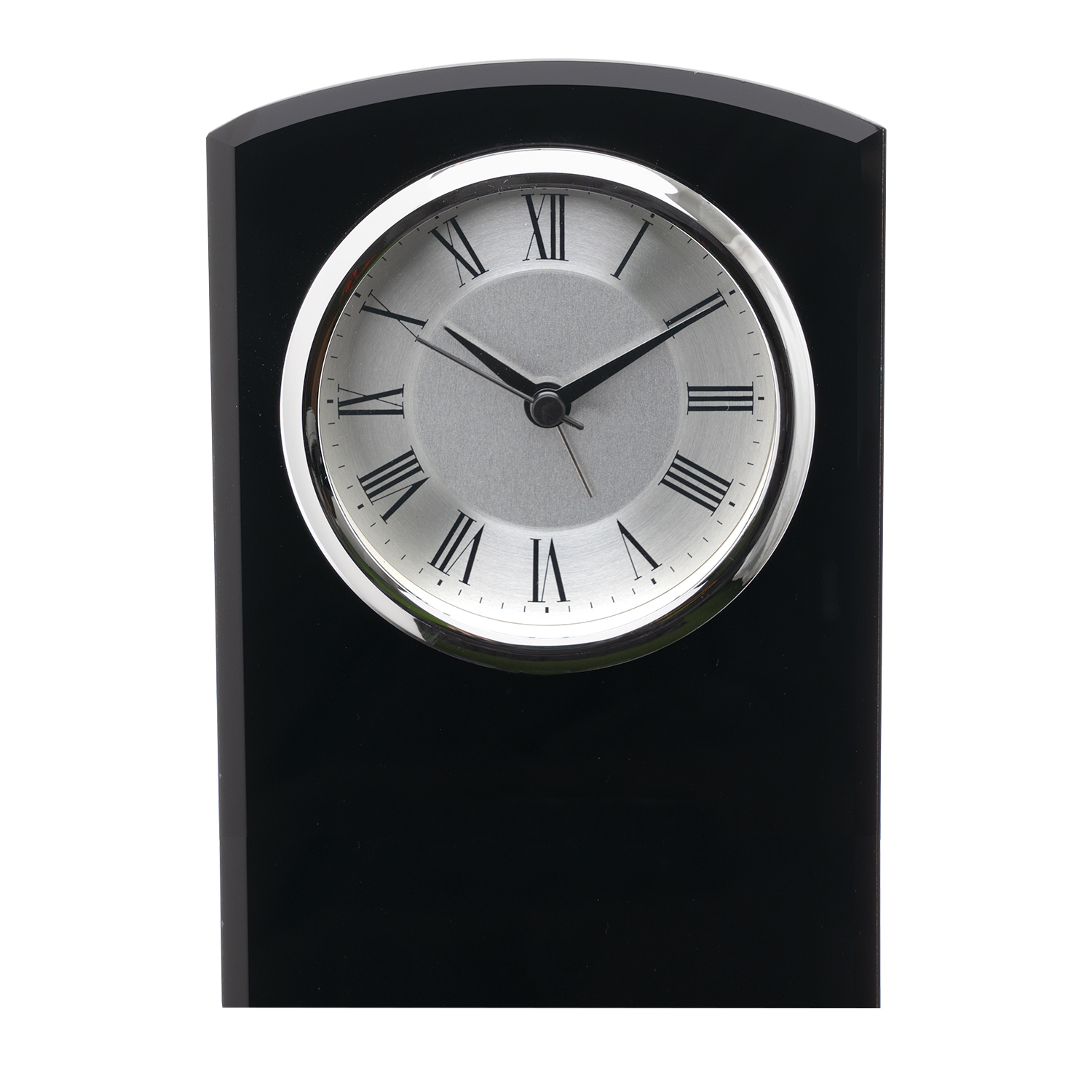 Self-Standing Black Glass Desk Clock 3
