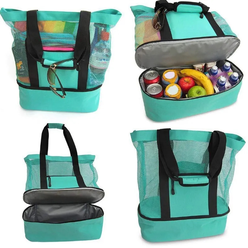 Mesh Beach Tote Cooler Bag 6