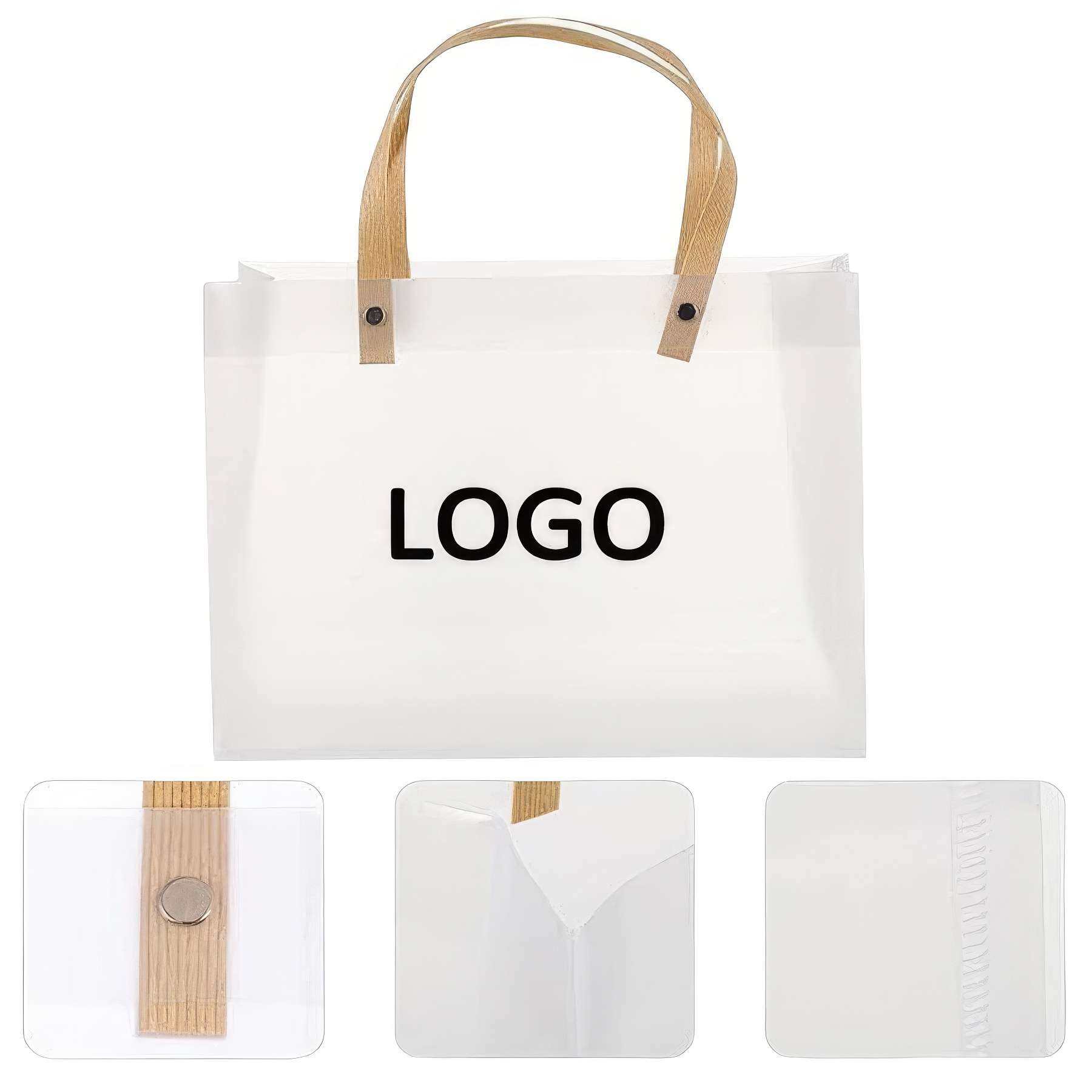 Frosted Reusable PP Gift Wrap Bag 1