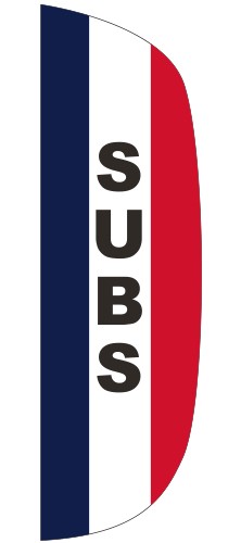 "SUBS" 3' x 10' Message Flutter Flag 2