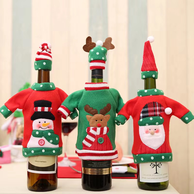 Christmas Wine Bottle Covers, custom koozie with logo imprint 2