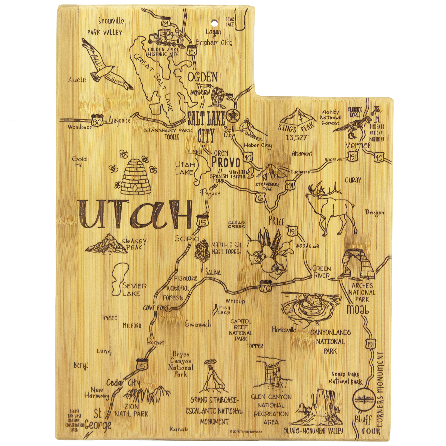 Destination Utah Cutting & Serving Board 7
