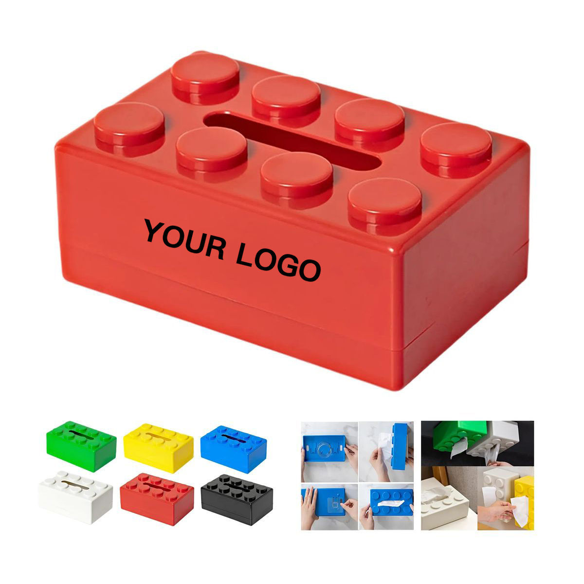 Plastic Tissue Box with 7.9 Inch Compact Rectangular Body 2
