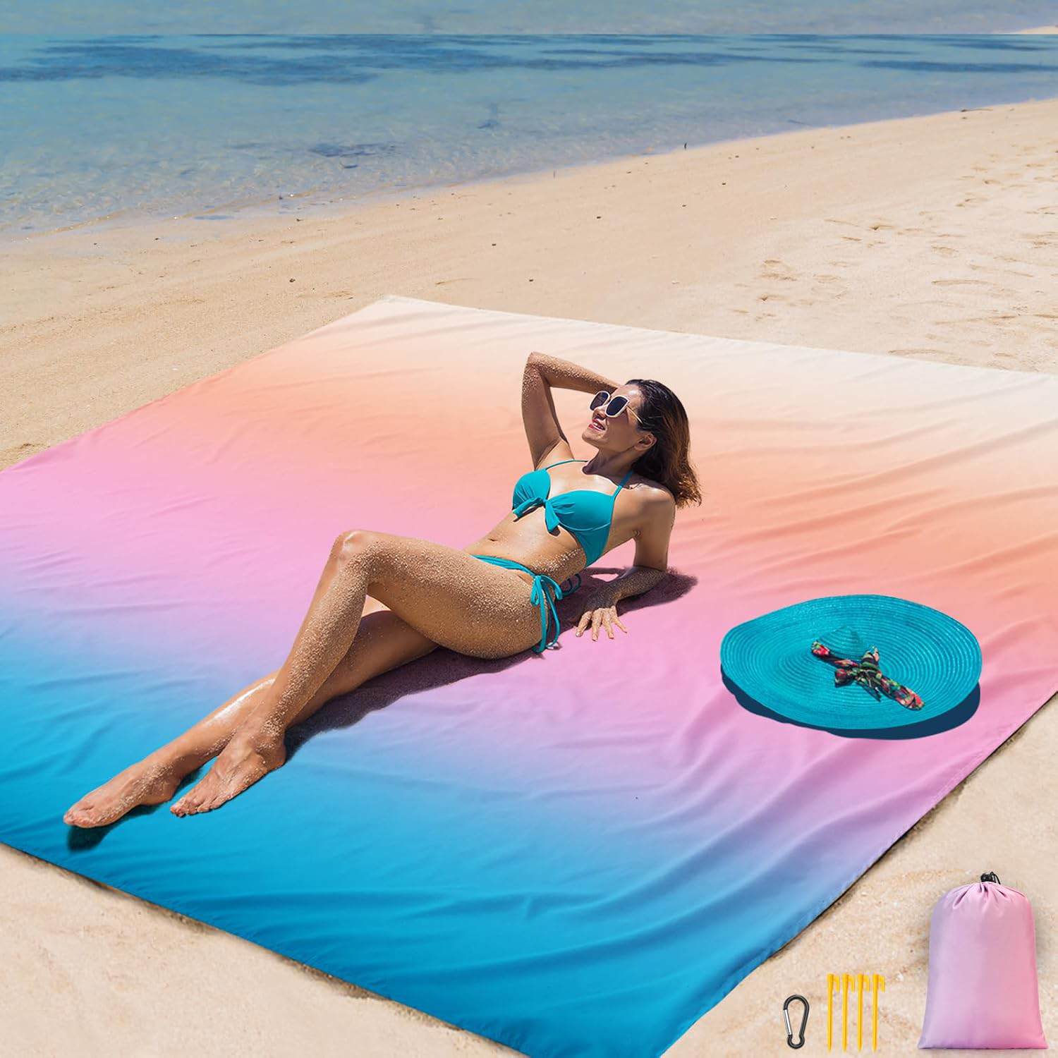 Waterproof Sandproof Quick Dry Beach Blanket 5