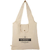 Packable 8oz Organic Cotton Tote, custom tote bag with logo imprint 8