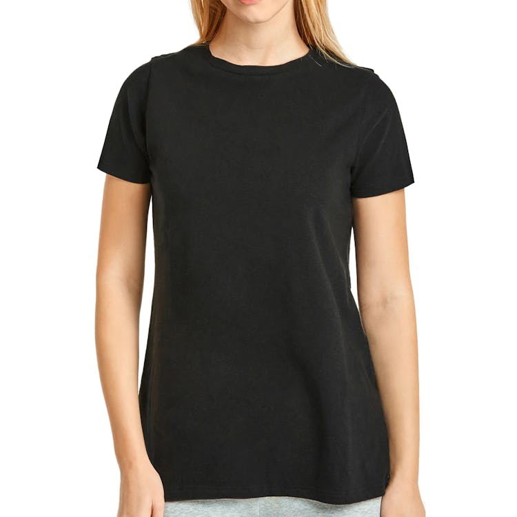 Women'sClassic Fit Crew Neck T-Shirts - Small Black 1