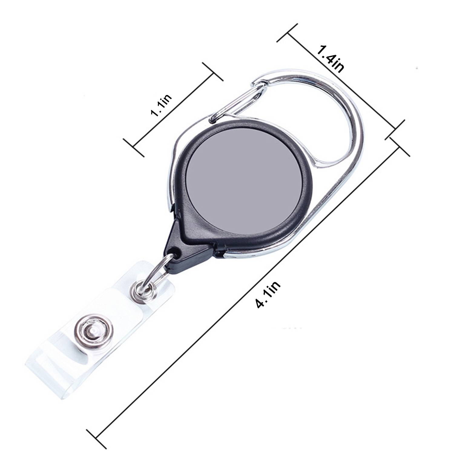 Economy Round Translucent Badge Reelswith Swivel Belt Clip 3