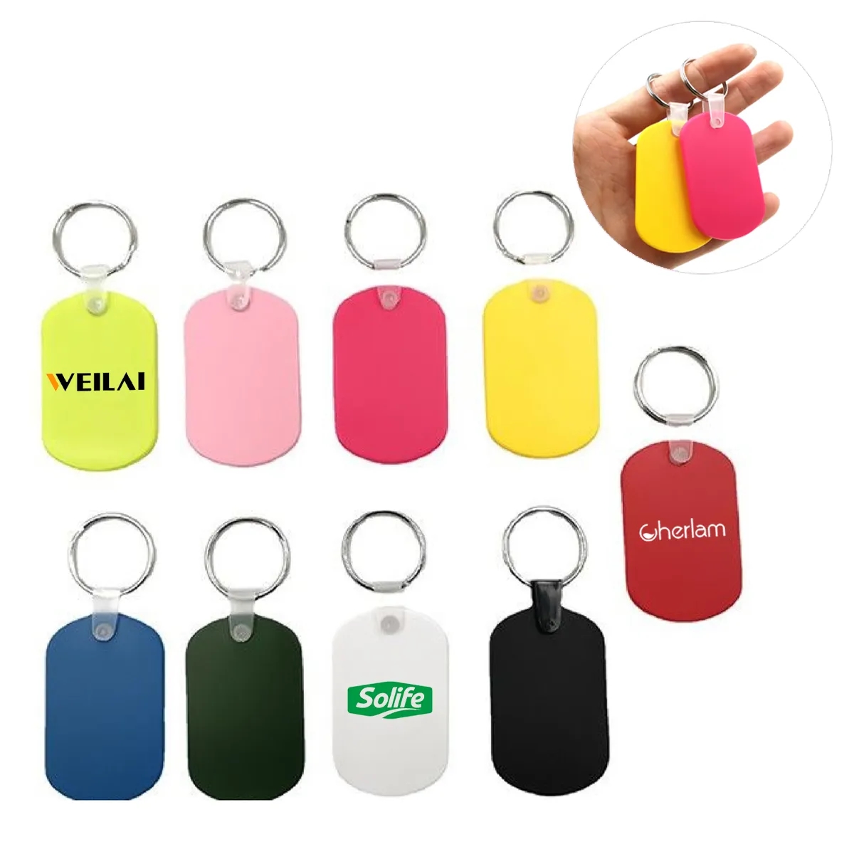 Custom Oval Shaped  Keychain 3
