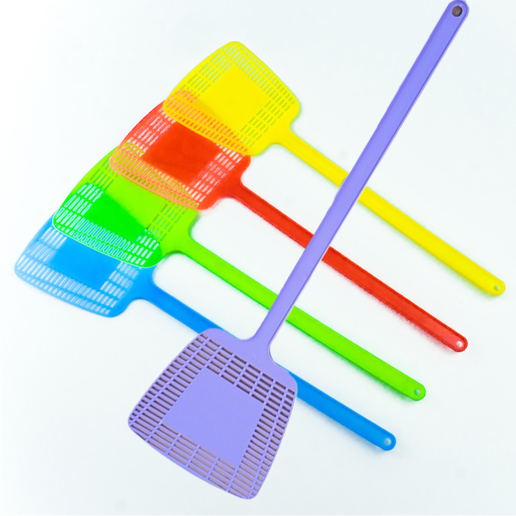 Durable Multicolored Plastic Fly Swatter For Daily Insect Repelling 3