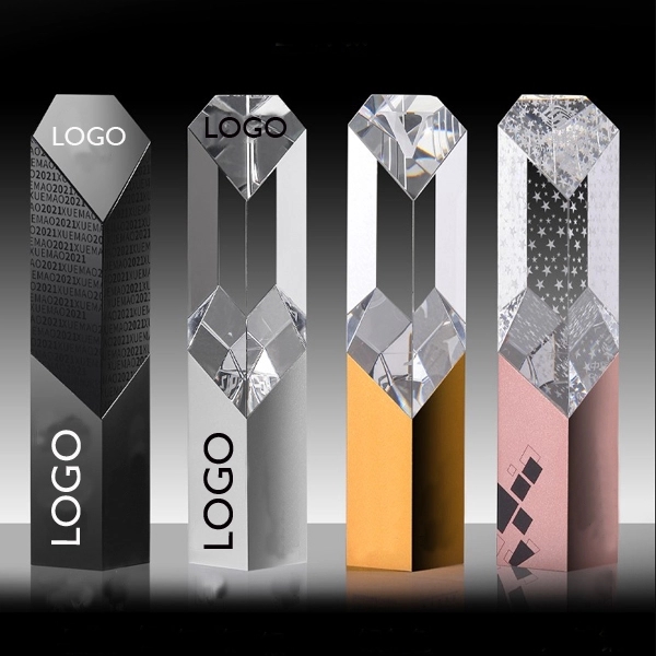 Crystal & Metal Pillar Award 6