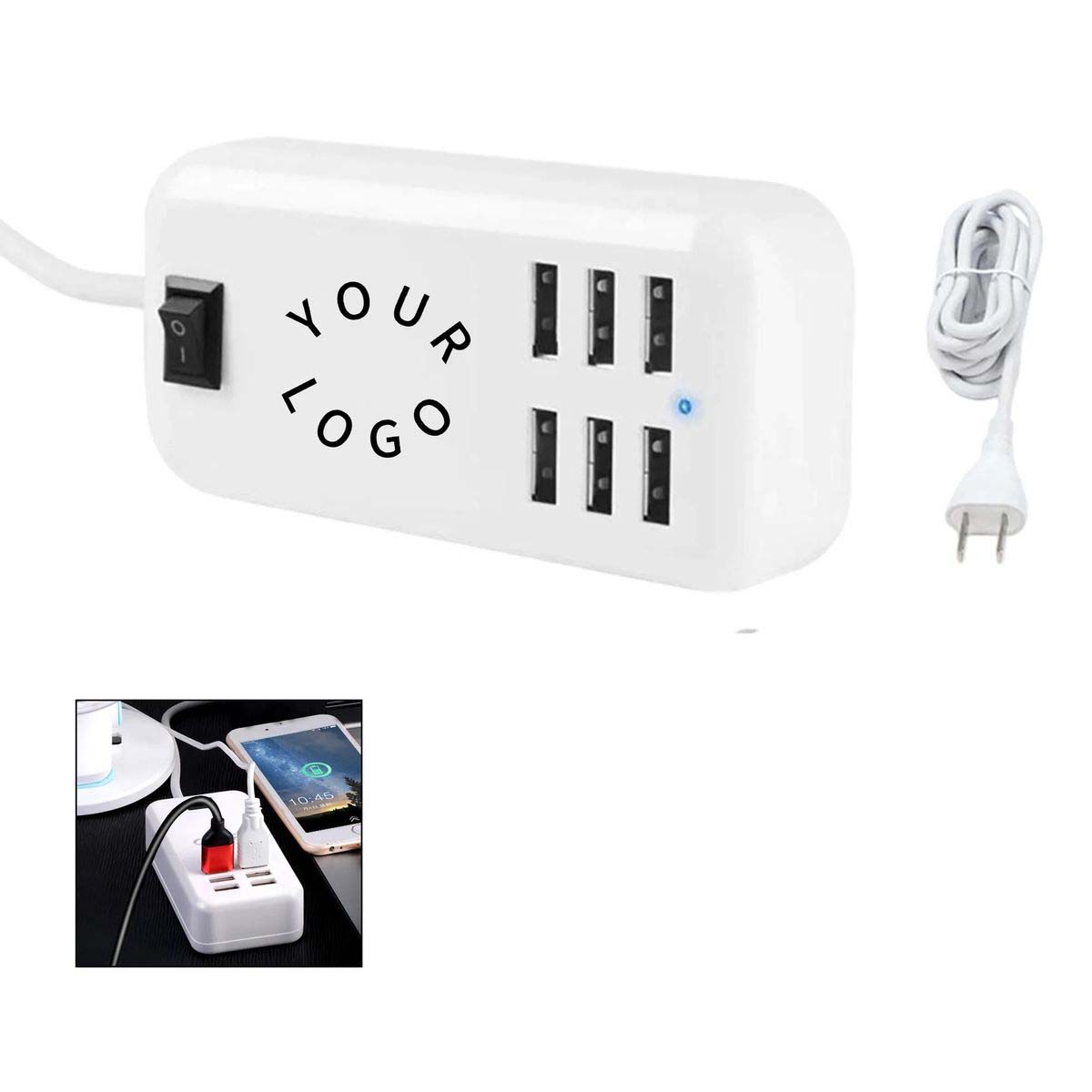 Durable 6 Port USB Hub with Overload Protection 2