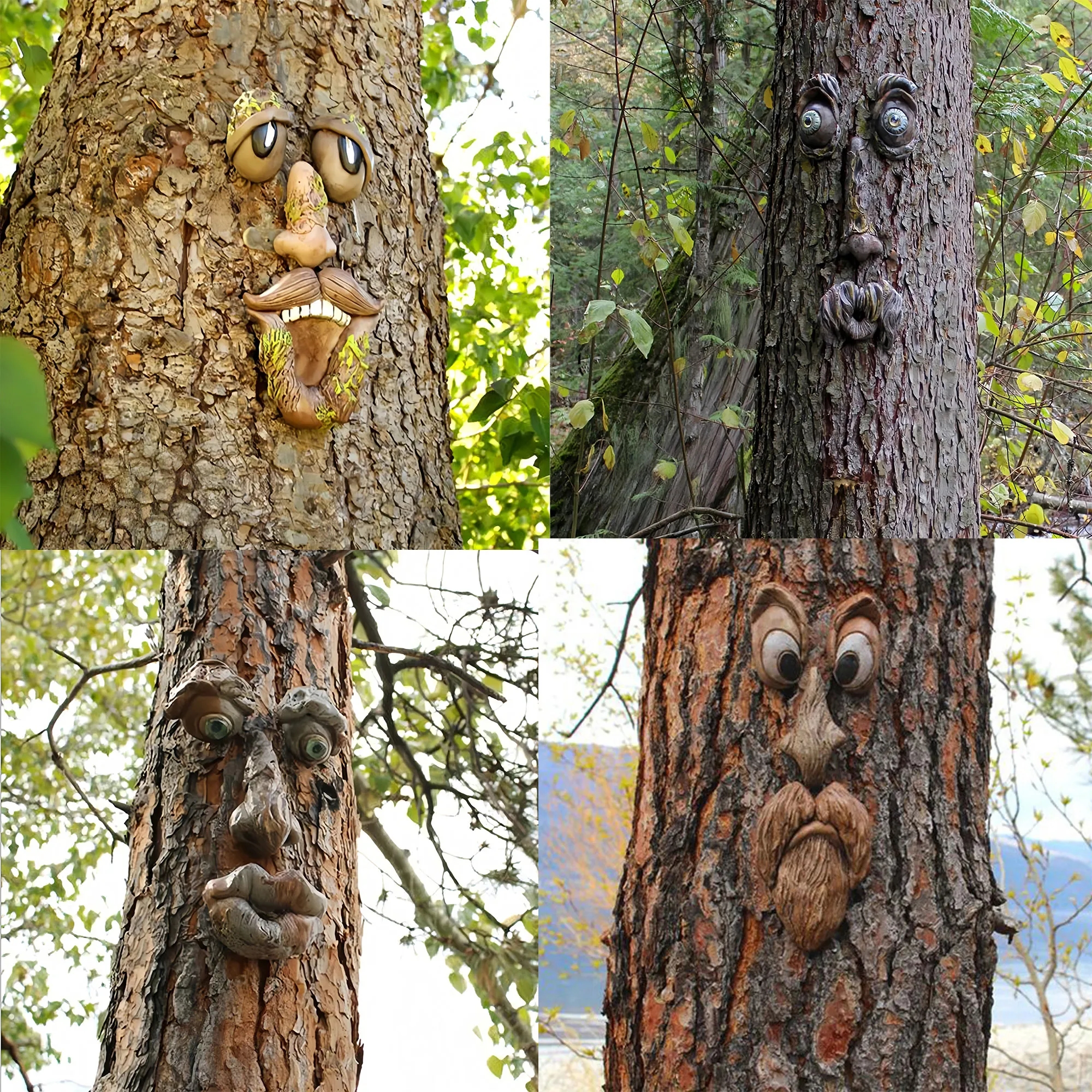 Customized Luminous Tree Face Expression Resin Ornament 2